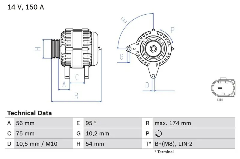 Handler.Part Alternator Bosch 0986083700 1