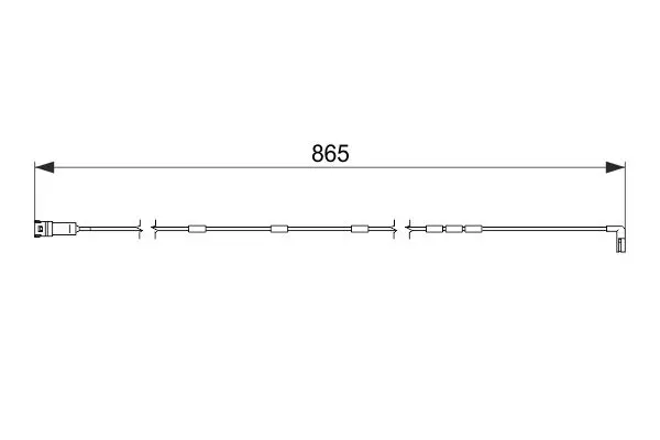 Handler.Part Warning contact, brake pad wear Bosch 1987474586 1