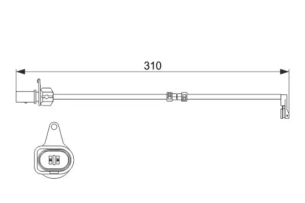 Handler.Part Warning contact, brake pad wear Bosch 1987474506 1