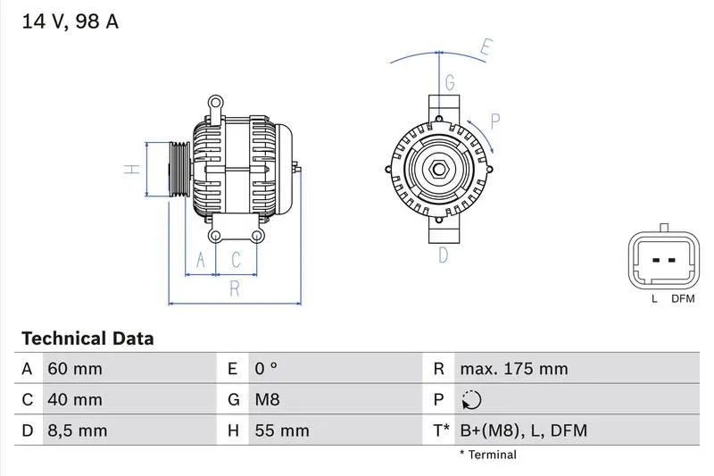 Handler.Part Alternator Bosch 0986041850 1