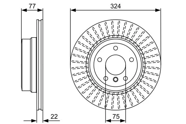 Handler.Part Brake disc Bosch 0986479569 1