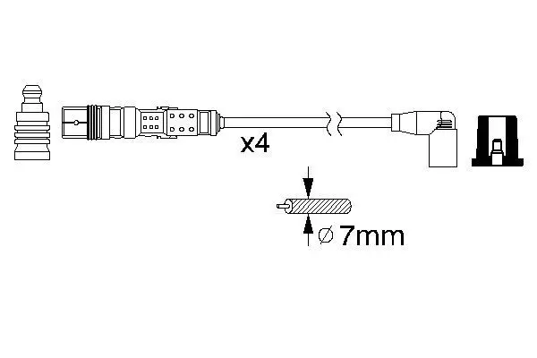 Handler.Part Ignition cable kit Bosch 0986356345 5