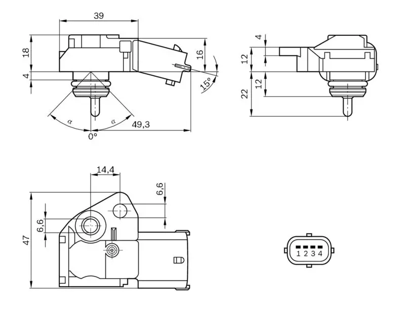 Handler.Part Sensor, fuel pressure Bosch 0261230110 7