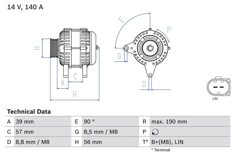 Handler.Part Alternator Bosch 0986082840 1