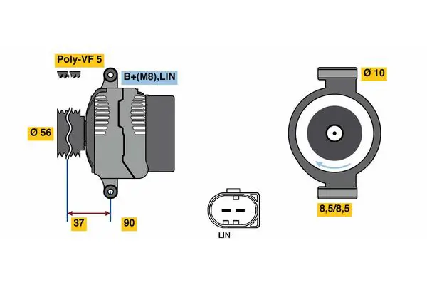 Handler.Part Alternator Bosch 0125711048 5