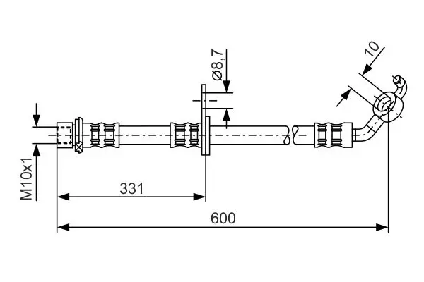 Handler.Part Brake hose Bosch 1987476106 1