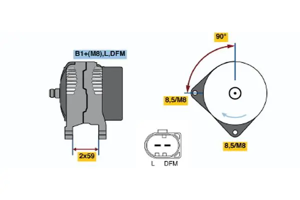 Handler.Part Alternator Bosch 0124325032 1