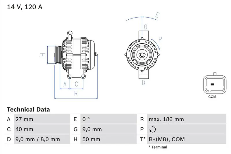 Handler.Part Alternator Bosch 0986082570 1