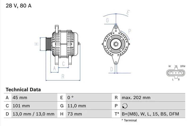 Handler.Part Alternator Bosch 0986047440 1