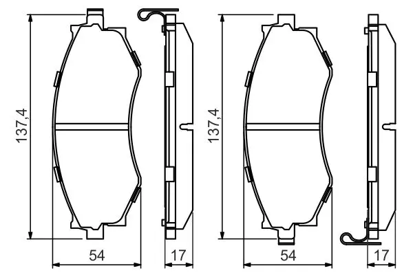 Handler.Part Brake pad set, disc brake Bosch 0986494571 5