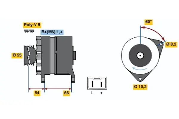 Handler.Part Alternator Bosch 0986038821 1