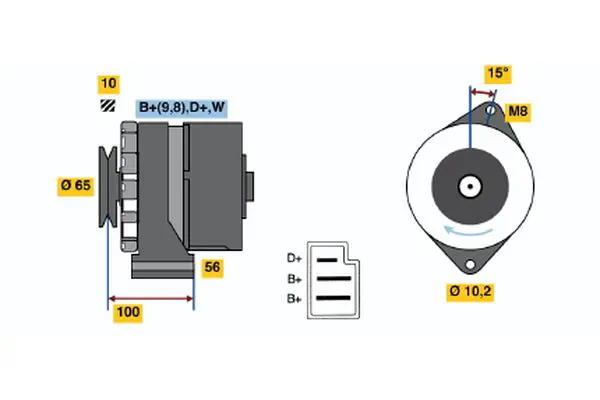 Handler.Part Alternator Bosch 0986034180 1