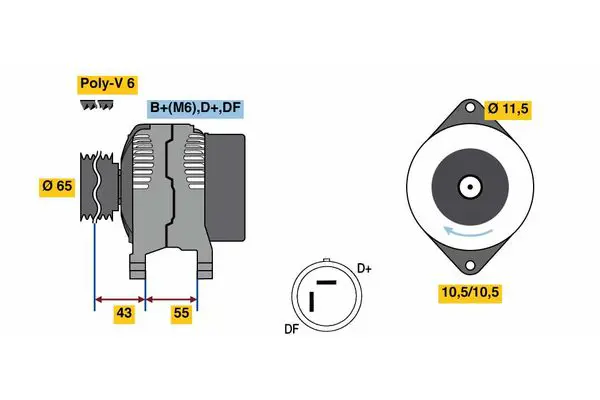 Handler.Part Alternator Bosch 0986081280 1