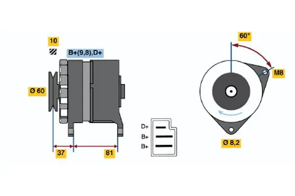 Handler.Part Alternator Bosch 0986030780 1