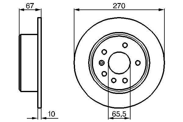 Handler.Part Brake disc Bosch 0986478267 1