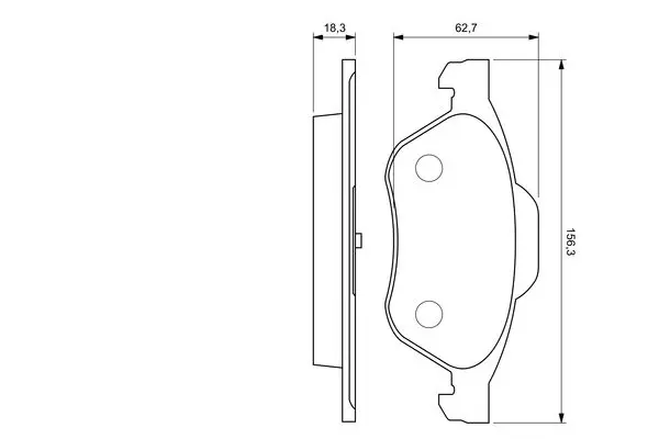 Handler.Part Brake pad set, disc brake Bosch 0986424619 1