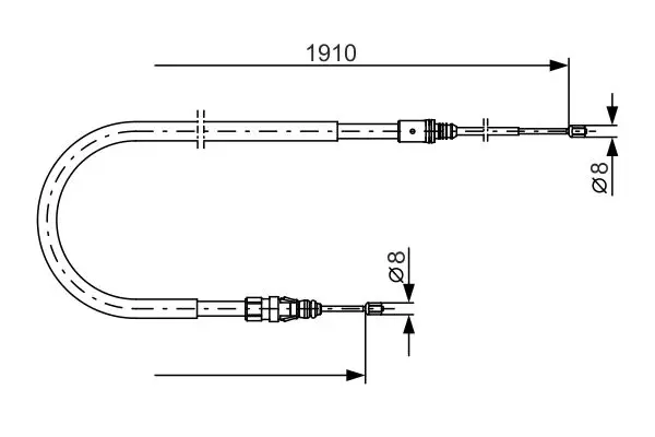 Handler.Part Cable, parking brake Bosch 1987482323 1