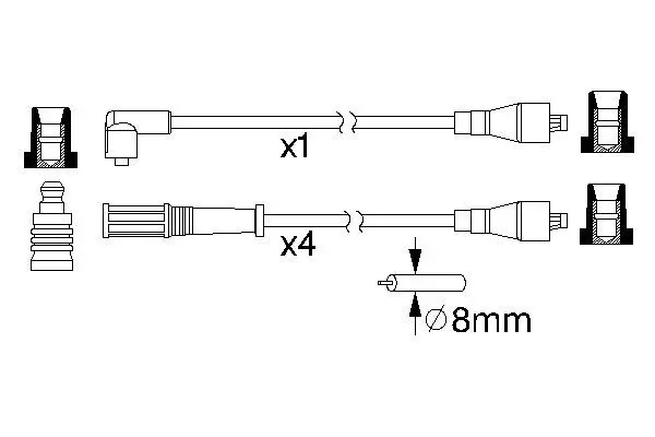 Handler.Part Ignition cable kit Bosch 0986357146 5