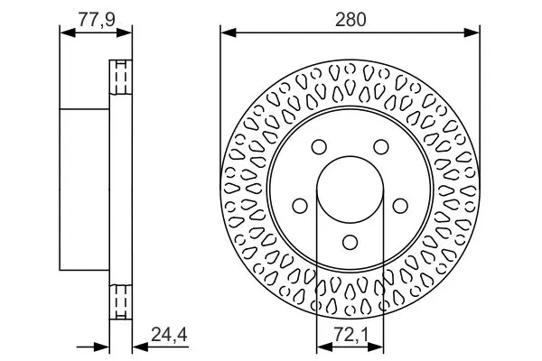 Handler.Part Brake disc Bosch 0986479U00 1