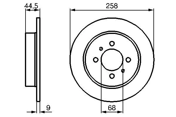 Handler.Part Brake disc Bosch 0986478836 1