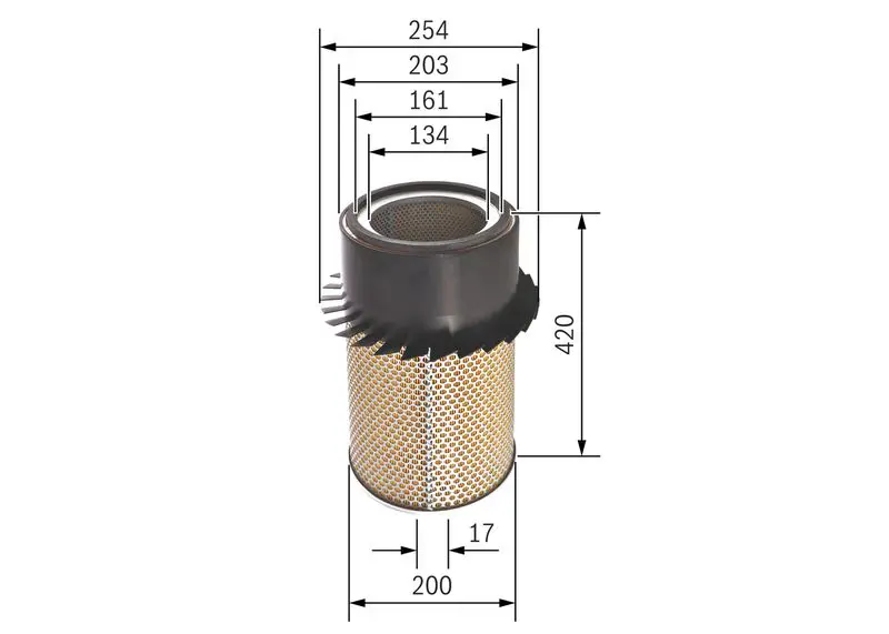 Handler.Part Air-filter insert Bosch 1457433205 5