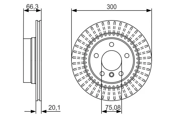 Handler.Part Brake disc Bosch 0986479044 5