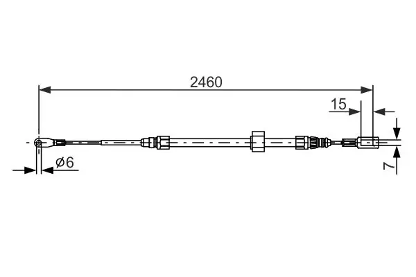 Handler.Part Cable, parking brake Bosch 1987477855 1