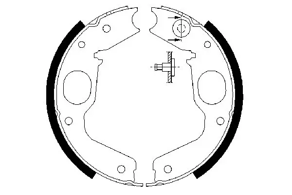 Handler.Part Brake shoe set, parking brake Bosch 0986487719 5