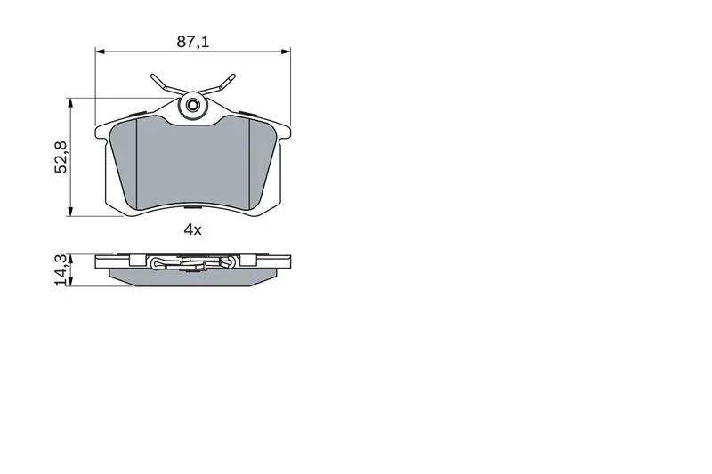 Handler.Part Brake pad set, disc brake Bosch 0986466683 5