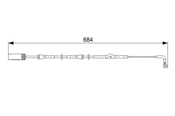 Handler.Part Warning contact, brake pad wear Bosch 1987473020 1