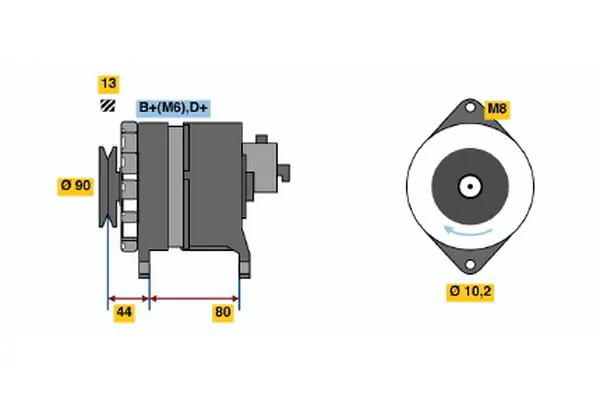 Handler.Part Alternator Bosch 9120144606 1