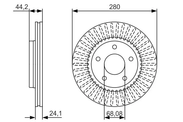 Handler.Part Brake disc Bosch 0986479A19 1