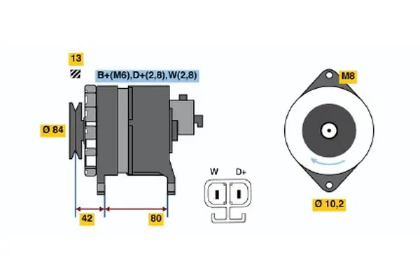 Handler.Part Alternator Bosch 6033GB4009 1