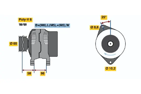 Handler.Part Alternator Bosch 0986038901 1