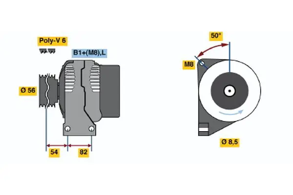 Handler.Part Alternator Bosch 0986046310 1