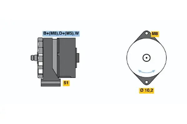 Handler.Part Alternator Bosch 0120488206 5