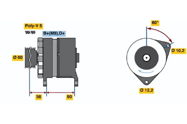 Handler.Part Alternator Bosch 0120469028 1