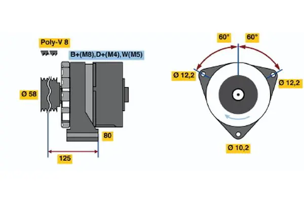 Handler.Part Alternator Bosch 6033GB3010 5