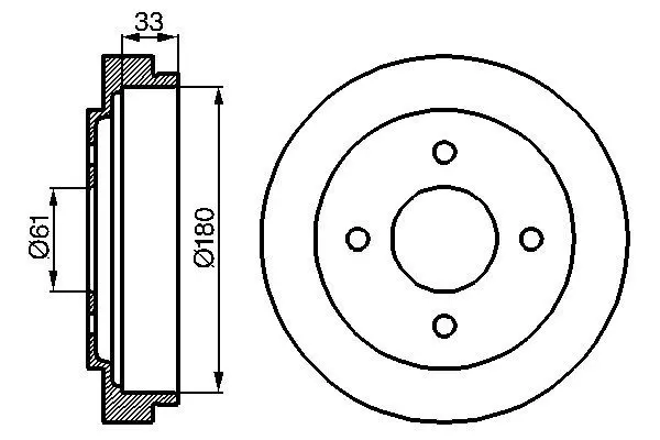 Handler.Part Brake drum Bosch 0986477069 1