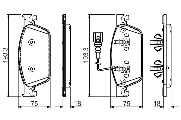 Handler.Part Brake pad set, disc brake Bosch 0986494553 7