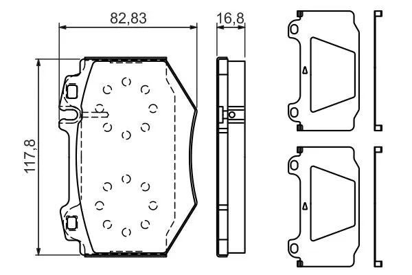 Handler.Part Brake pad set, disc brake Bosch 0986494352 1