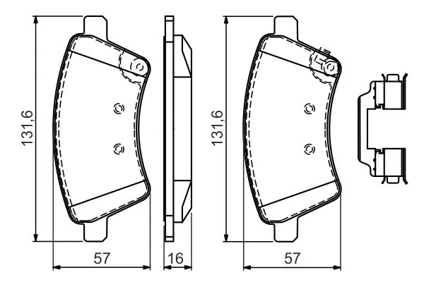 Handler.Part Brake pad set, disc brake Bosch 0986494584 5