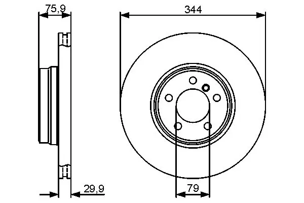 Handler.Part Brake disc Bosch 0986479475 5