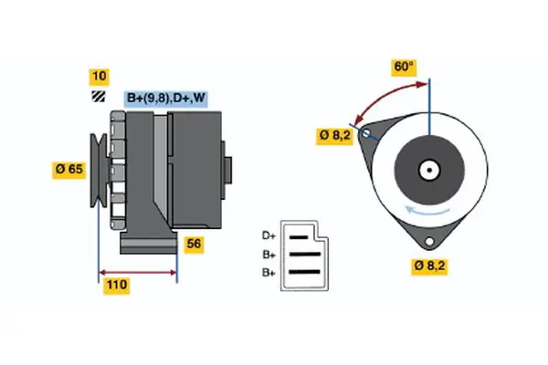 Handler.Part Alternator Bosch 0986031480 1