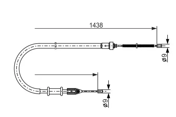 Handler.Part Cable, parking brake Bosch 1987477634 5