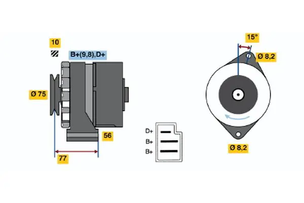 Handler.Part Alternator Bosch 0120489076 1