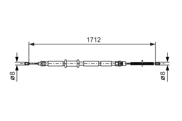 Handler.Part Cable, parking brake Bosch 1987477618 5