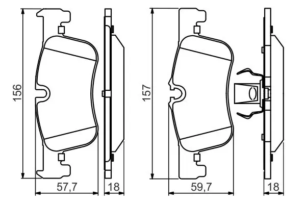 Handler.Part Brake pad set, disc brake Bosch 0986494561 5