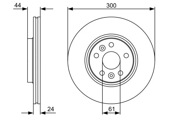 Handler.Part Brake disc Bosch 0986479554 5