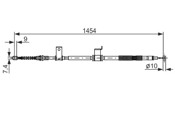 Handler.Part Cable, parking brake Bosch 1987482294 1